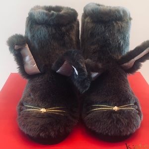 COPY - NEW Kate Spade ‘Bethie’ Faux Fur Bunny Sli…